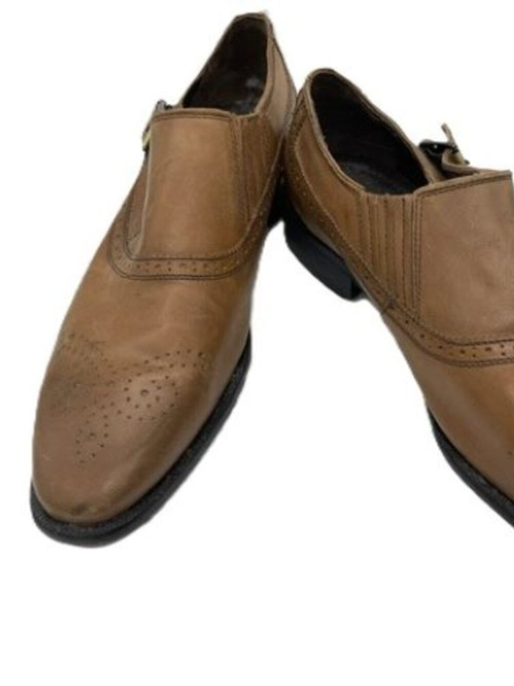 Donald Pliner Men's Camel Leather Wing Tipped Dress Shoes